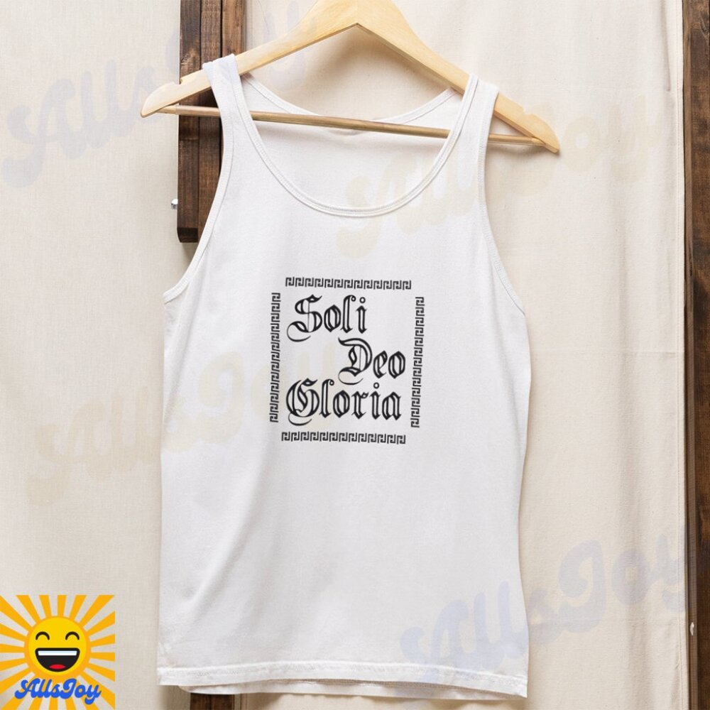 SOLI DEO GLORIA White Tank Top Shirt